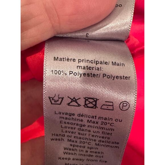 Zadig & Voltaire Tygg Satin Button Front Blouse Red  M - Picture 13 of 16